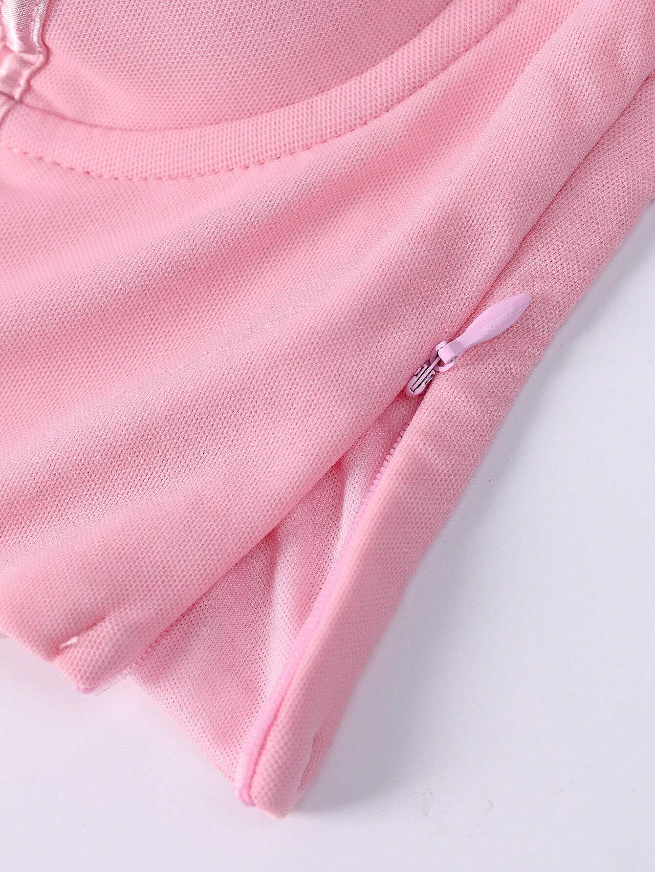 NEW* Baby Pink One Shoulder Asymmetric Hem Crop Top
