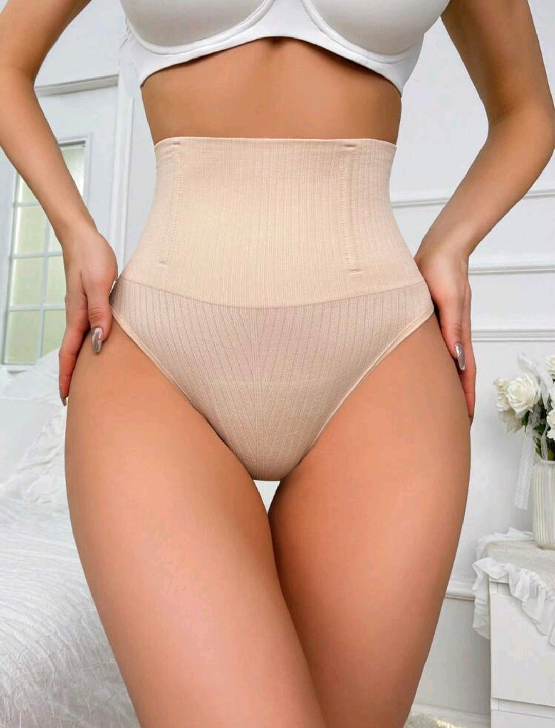 Beige High Waist G-string Shapewear Bottom – Princess Lola*