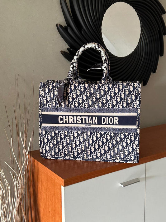 CD Tote Bag - Navy / White