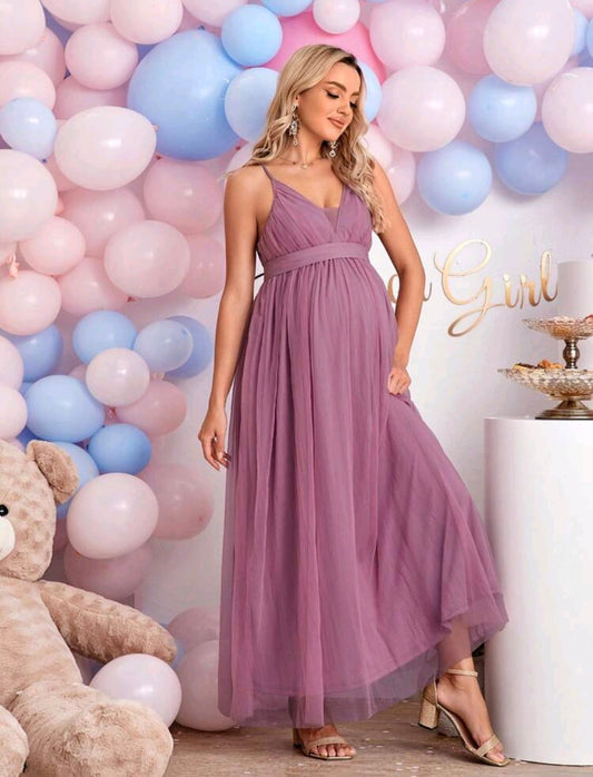 Mauve Mesh Cami Dress