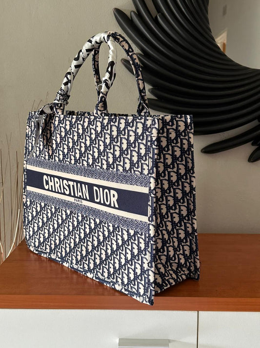 CD Tote Bag - Navy / White